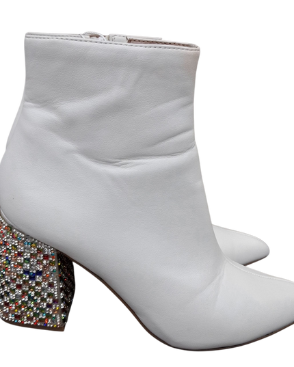 Betsey Johnson rhinestone heel booties, used great condition