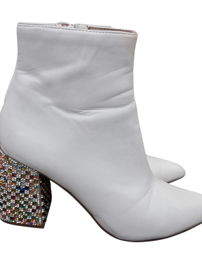 Betsey Johnson rhinestone heel booties, used great condition