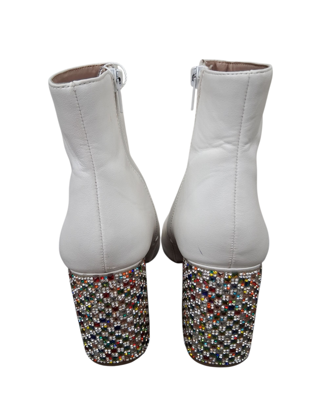 Betsey Johnson rhinestone heel booties, used great condition