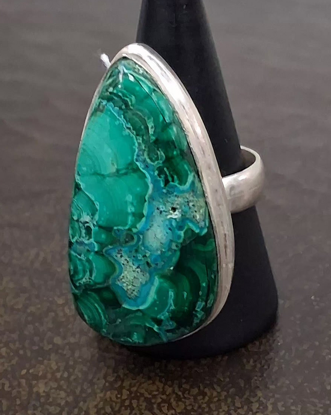 Azurite Ring Size 9.5