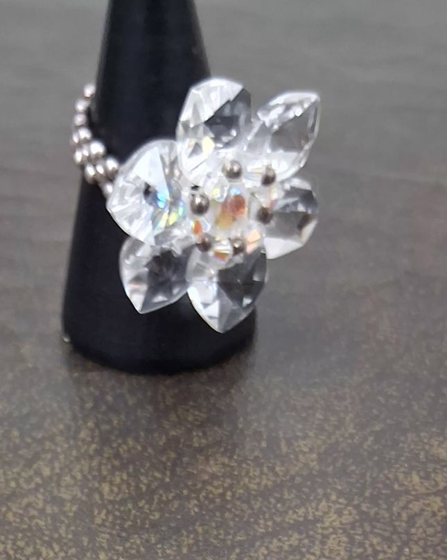 Swarvoski Sterling Ring
