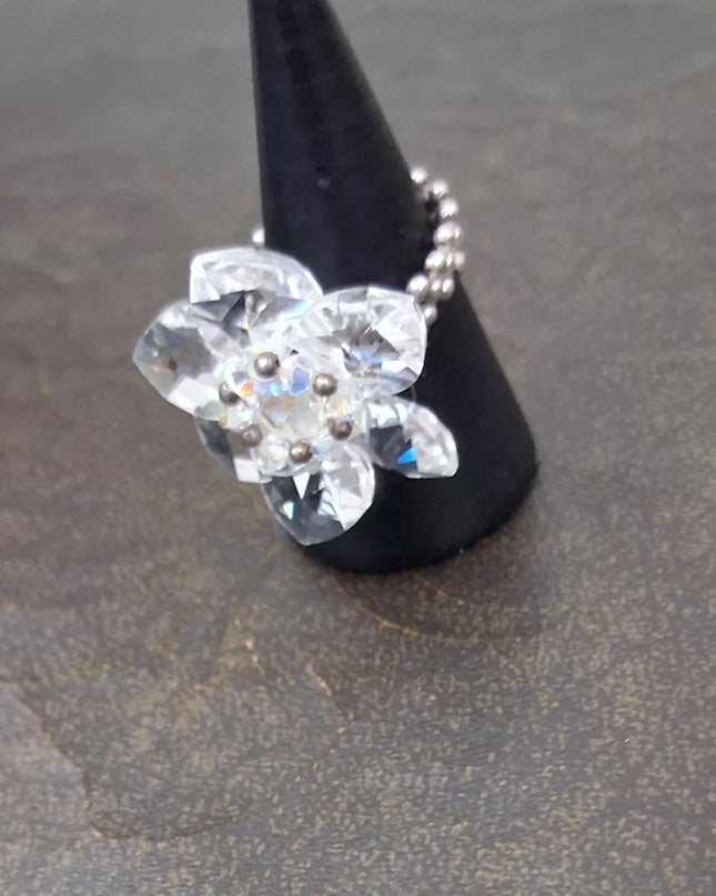 Swarvoski Sterling Ring