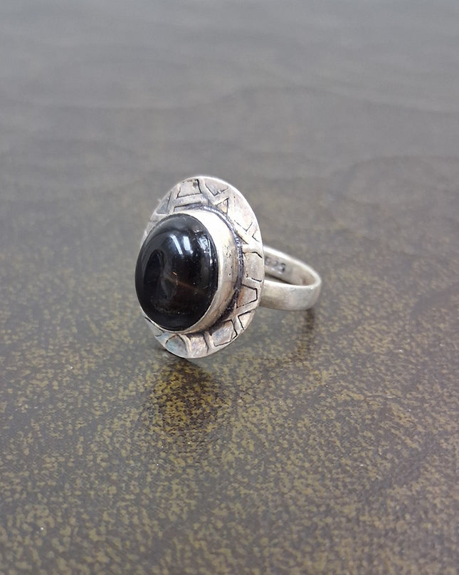 Sterling Silver Onxy Ring