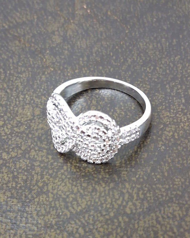 Sterling Silver Rhinestone Ring