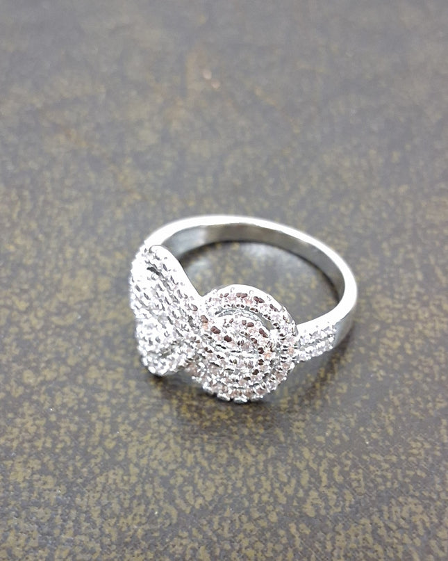 Sterling Silver Rhinestone Ring