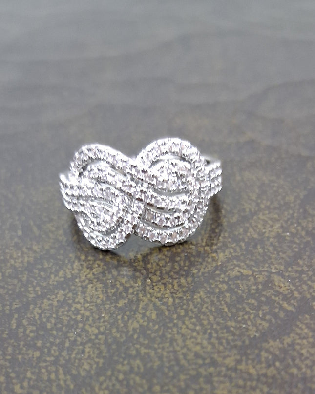 Sterling Silver Rhinestone Ring
