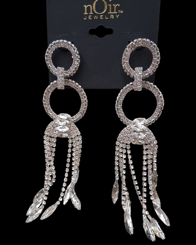 Silver Noir Earrings